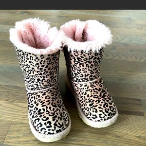 UGG Toddler Girl Pink Leopard Print Boots